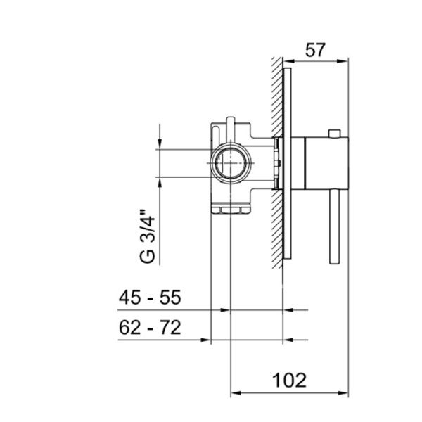 внутренняя часть fantini 19 00 3900a смесителя для душа, термостат, 1 источник