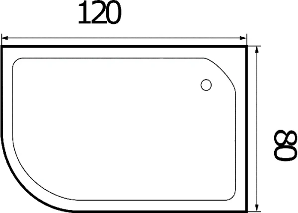 душевой поддон wemor 120×80x24 r 10000000688 белый