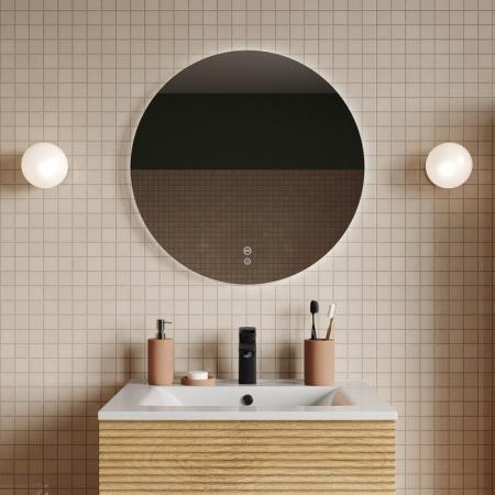 Зеркало с подсветкой и термообогревом, 60 см IDDIS Bild BIL60T0i98