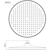 душевая насадка верхняя круглая iddis esper esp25wri64, цвет белый матовый