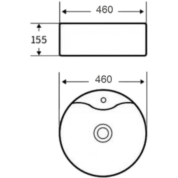 раковина esbano beryl 46 esrnberyw белая