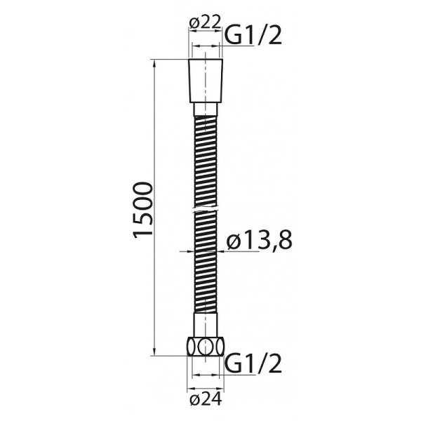 душевой шланг cezares czr czr-u-fmdc-150-03/24 золото 24 карат