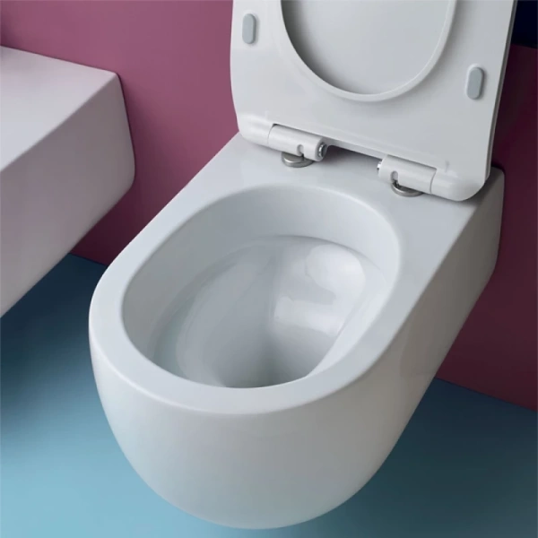 унитаз подвесной безободковый kerasan flo 311101, без сиденья, цвет белый