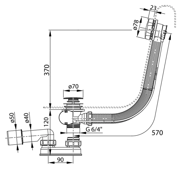 слив-перелив для ванны ravak x01305