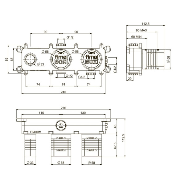 внутренняя часть fima carlo frattini f3400w для смесителя