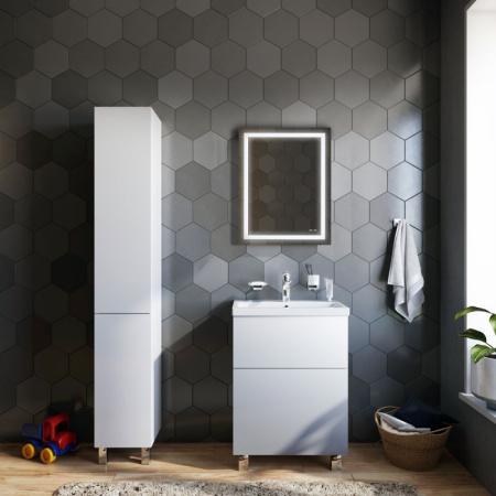 Зеркало Am.Pm Gem 55 см с LED-подсветкой по периметру, M91AMOX0551WG