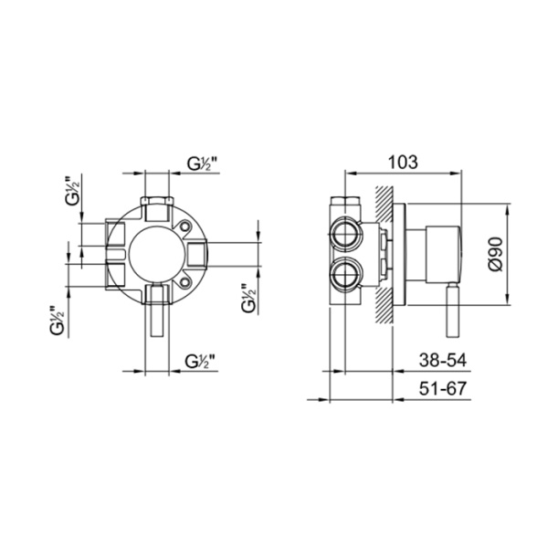 переключатель на 3 источника fantini nostromo 50 p6 1679b цвет matt british gold pvd