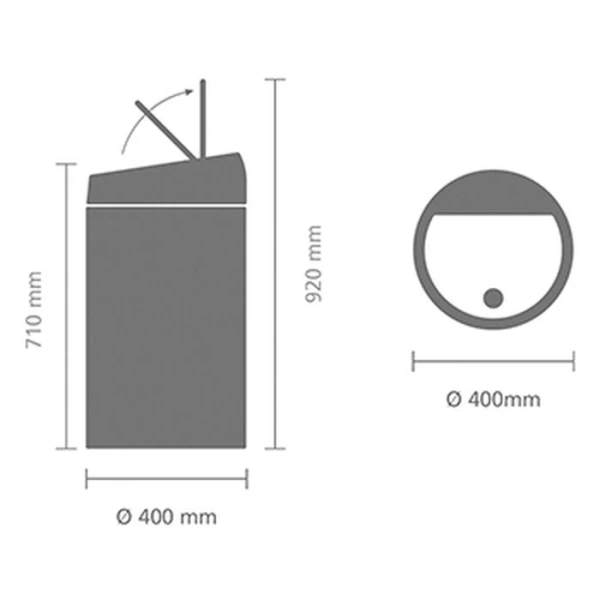 Мусорное ведро Brabantia Touch Bin 402425 60л