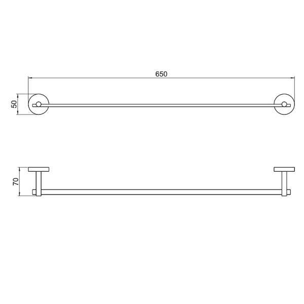 Полотенцедержатель Aquatek Бетта AQ4614CR Хром