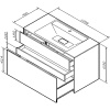 тумба под раковину am.pm inspire 2.0 m50afhx1003egm подвесная 100 см, 3 ящика, цвет элегантный серый, матовый