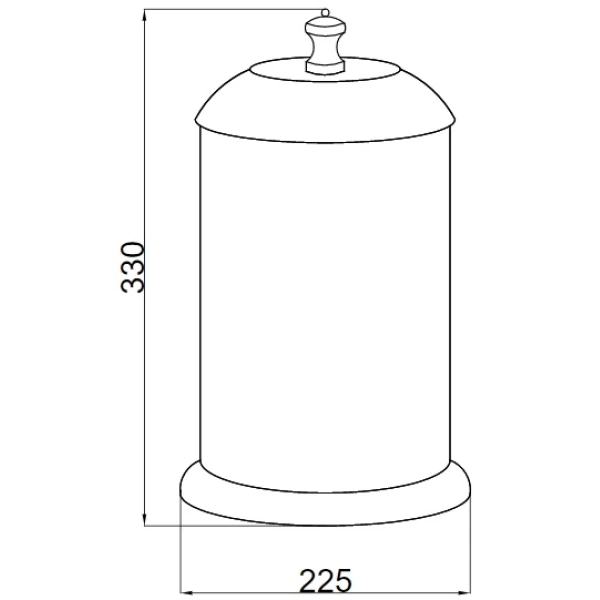 Ведро для мусора Boheme Palazzo Bianco 10108 Золото