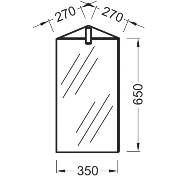 зеркальный шкаф 65x35 см jacob delafon odeon up eb870-nf