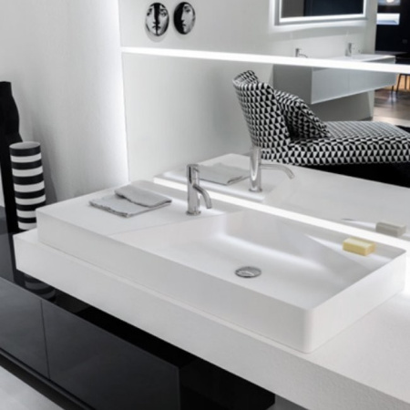 раковина накладная antonio lupi simplo 108 см simplo108.a, белая
