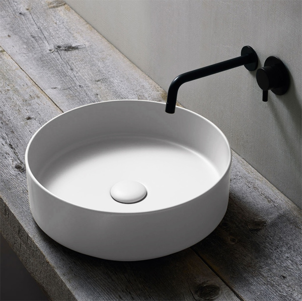 раковина накладная 40 см cielo shui comfort арт. shcolat40 tl, цвет talco