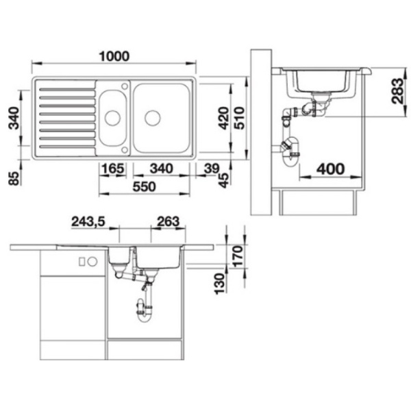 кухонная мойка blanco classic pro 6 s-if infino зеркальная полированная сталь 523665