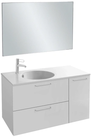 тумба под раковину jacob delafon odeon rive gauche 100 eb2544-r5-n18 подвесная, белая 344512
