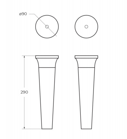 пенал cezares idra 55819 подвесной l/r, nero opaco