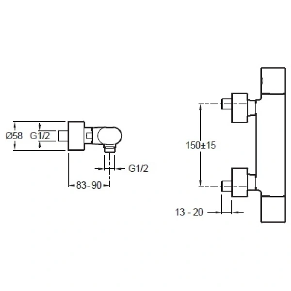смеситель для душа jacob delafon talan e10108ru-cp