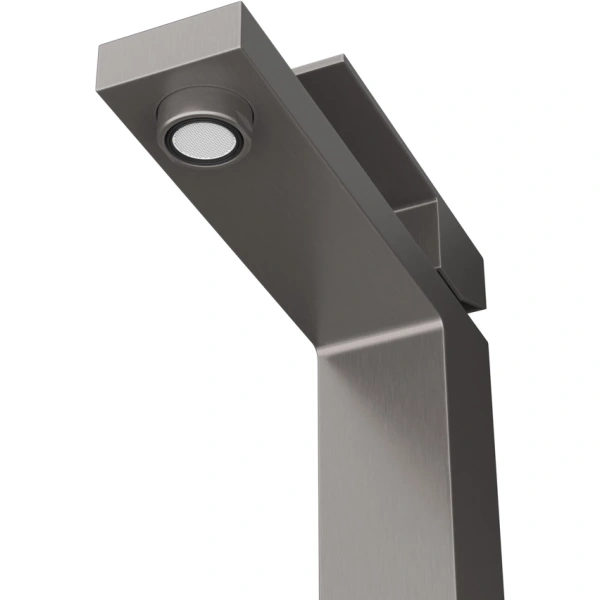 смеситель для раковины cezares slider slider-ls-gm с донным клапаном, оружейная сталь