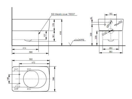 унитаз подвесной toto sg cw512yr+tc501cvk+7ee0007 с крышкой сидением и металлической панелью