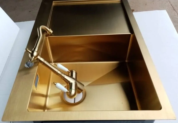 смеситель для кухни seaman visconti ssl-7517-lg light gold