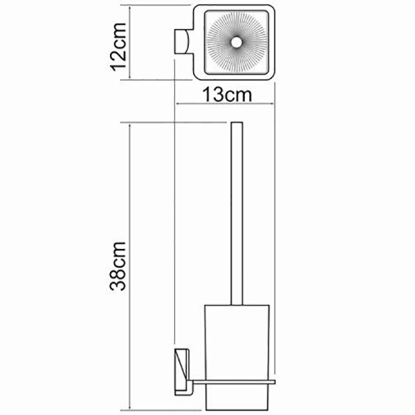 Ершик для унитаза WasserKRAFT Leine K-5027 хром