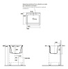 раковина полувстраиваемая kerasan aquadom 60х50 029201*0