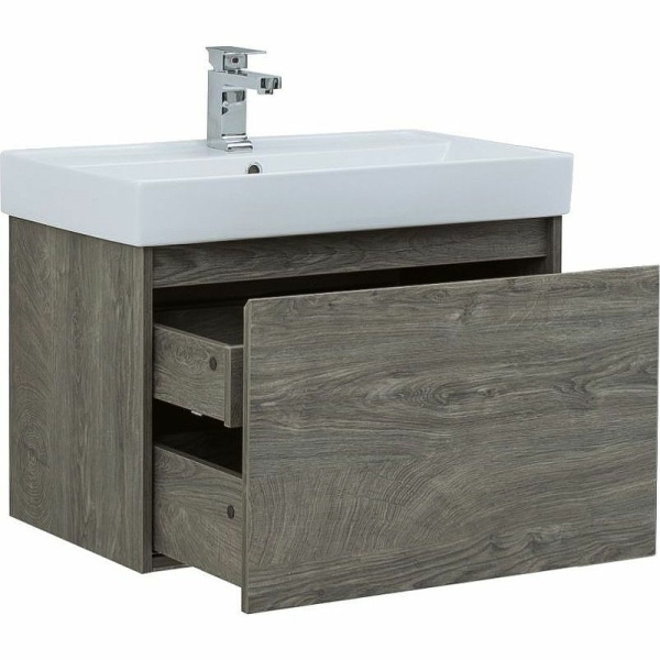 тумба под раковину aquanet nova lite 75 245242 подвесная дуб рошелье