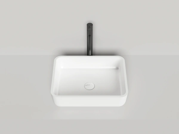 накладная раковина в ванную salini gloria 309 1102209g/m, 48 x 38 см, из материала solix, глянцевая или матовая, белая