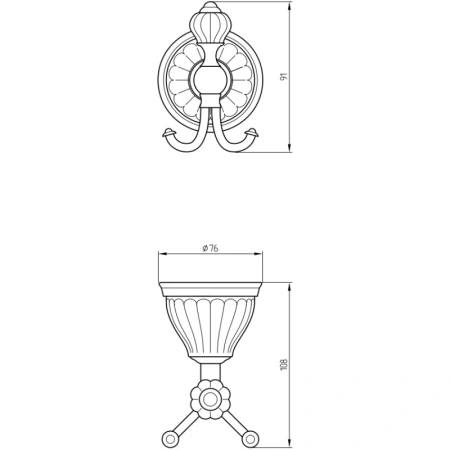 двойной крючок migliore olivia 17523 цвет белый | золото
