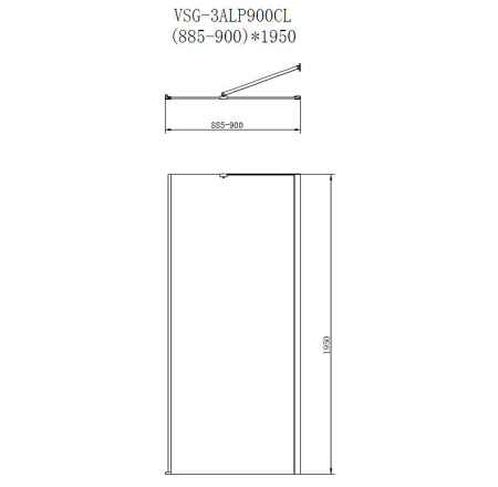 душевой уголок vincea alpha 90x90 vsr-3alp9090mt профиль хром стекло текстурное