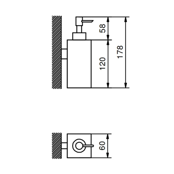 Дозатор для мыла настенный Fantini Linea 92 02 7753 хром