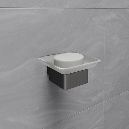 мыльница lemark smooth line 9746018 графит