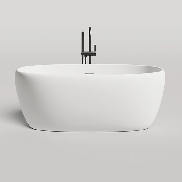 ванна отдельностоящая 150х75 cм.salini luce 100122m мат-л: s-stone, цвет: матовый белый