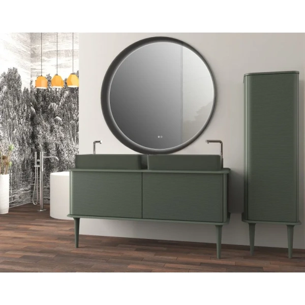 пенал cezares idra 55818 подвесной l/r, verde opaco