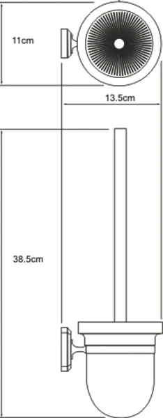 Ёршик для унитаза WasserKRAFT Oder K-3027 хром