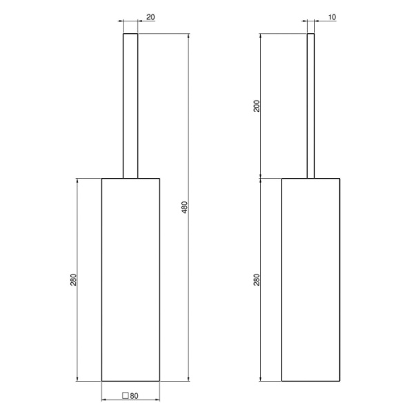 Ёршик для унитаза Fima Carlo Frattini Quadra F6026/3CR напольный, хром