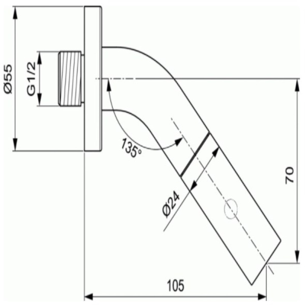 набортный излив для холодной воды или предварительно смешанной воды ideal standard idealstream f2845aa