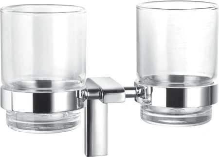 Стакан для зубных щеток Cezares Ultima CZR-F-8930A двойной Хром