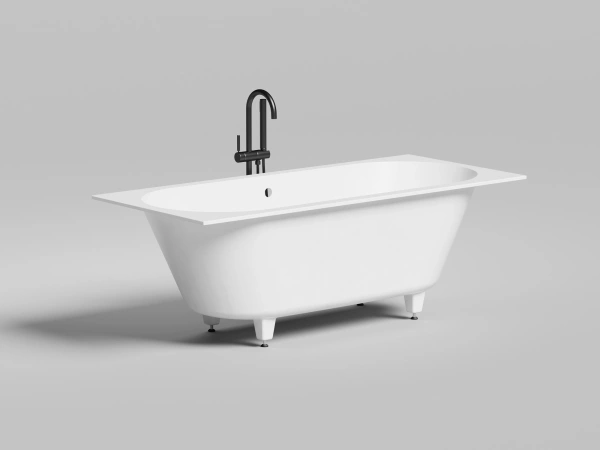 встраиваемая ванна 170х75 см.salini ornella axis 170 103423m, материал: s-stone, цвет: белый матовый