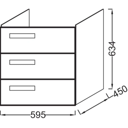 тумба малиновый глянец 59,5 см jacob delafon rythmik eb1307-r3