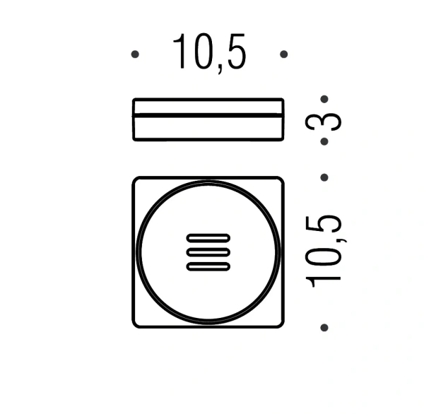 Мыльница Colombo MiniQ B5040.OM-RNE настольная, золото матовое