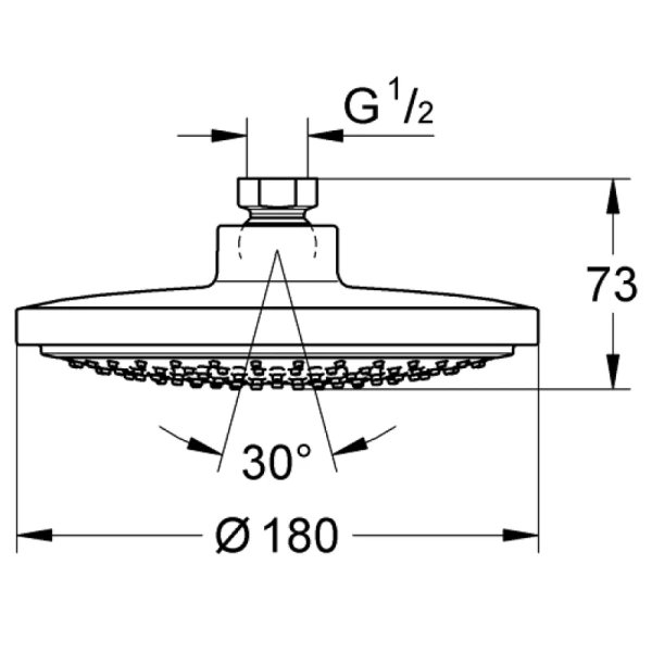 верхний душ hansgrohe raindance s 300 air 1jet, держатель 450 мм, ½’ 27492000