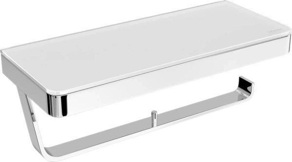 Держатель туалетной бумаги Lemark Glass line 9721040 хром, белый
