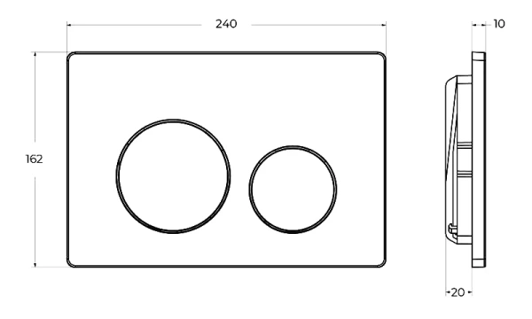кнопка смыва для инсталляции belbagno bb-03c-nero.m для унитаза, пластик, цвет матовый черный