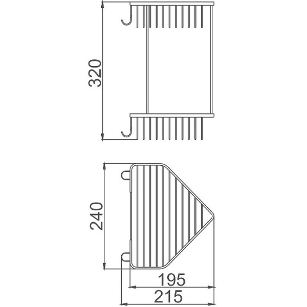 Полка корзина Haiba HB335-1 угловая цвет хром Полка корзина Haiba HB335-1 угловая цвет хром