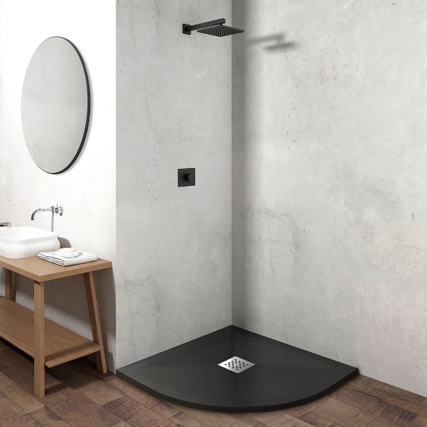 душевой поддон из искусственного камня vincea 90×90 vst-4sq9090a+vsph-d132 антрацит