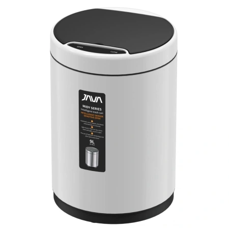 Мусорное ведро Java S-882-9W сенсорное, 9 л, цвет белый