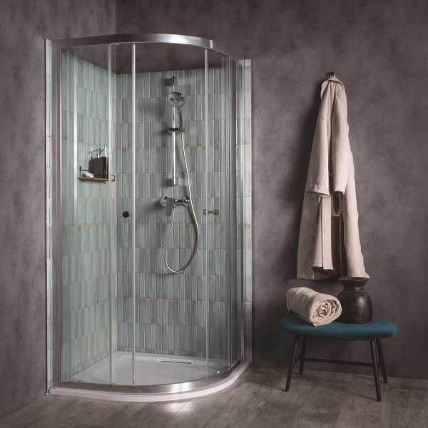 душевой уголок jacob delafon serenity 90×90 e14r90-ga профиль хром, стекло прозрачное