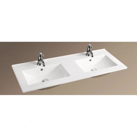 Раковина встраиваемая WeltWasser Deilbach 7506 120 10000003906 двойная, белая Раковина встраиваемая WeltWasser Deilbach 7506 120 10000003906 двойная, белая